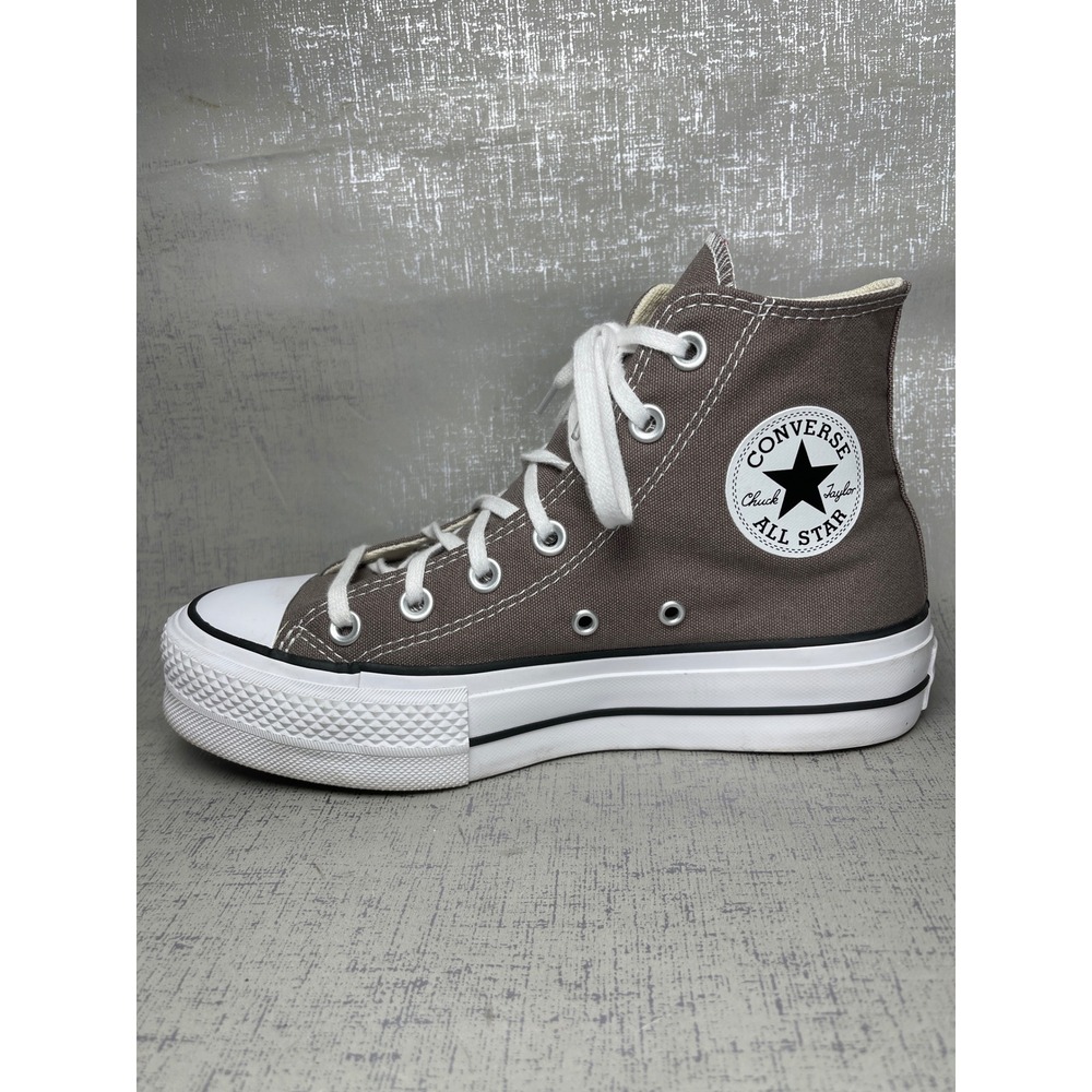 Converse Chuck Taylor All Star Lift Platform High Top Grey Canvas A12309F Size 7 - Picture 2 of 9